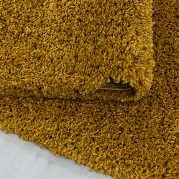 Teppich Gold Hochflor Wohnzimmer Schlafzimmer